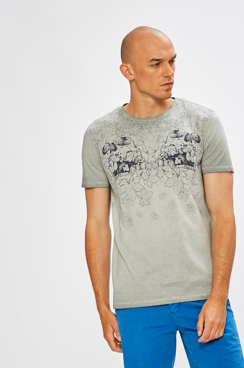 Double Skull Leaves T-Shirt
