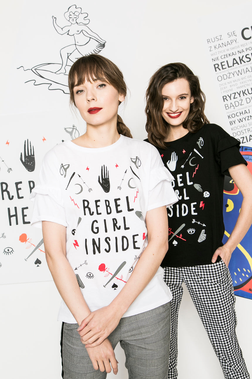 Rebel Girl Inside Top (white)